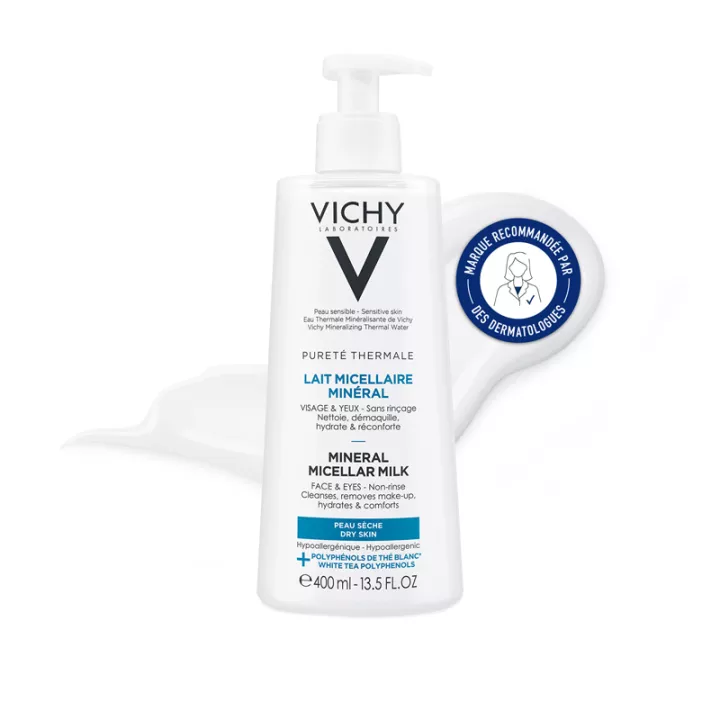 Leite de limpeza mineral Vichy Pureté Thermale 400 ml