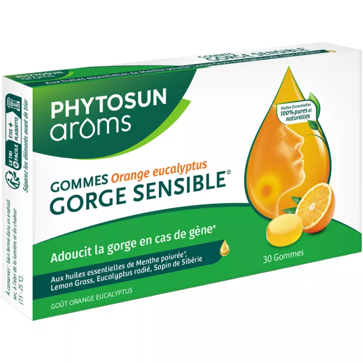 Phytosun Aroms Radiergummis Empfindlicher Hals Orange Eukalyptus x 30