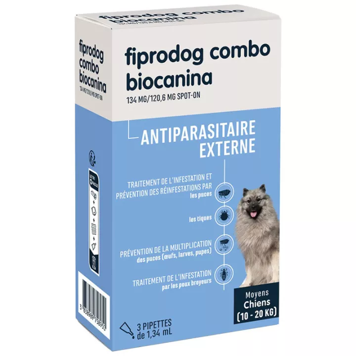 Biocanina Fiprodog Combo Packung mit 3 Pipetten