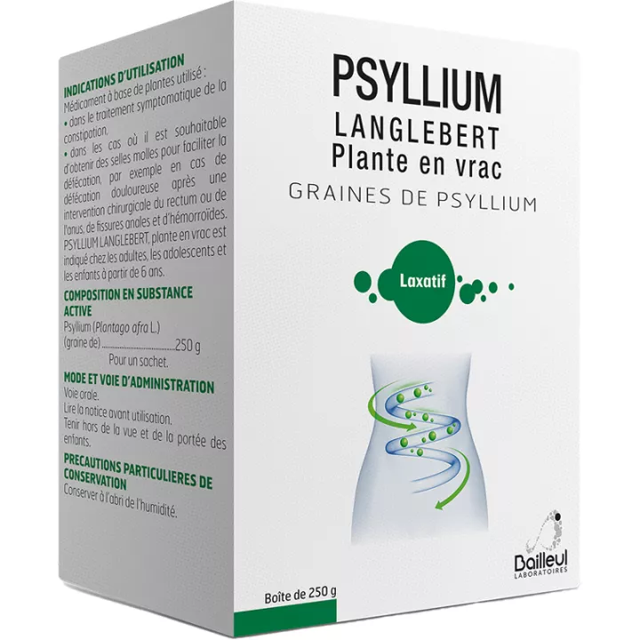 Langlebert Zwart Psylliumzaad natuurlijk laxeermiddel 250g