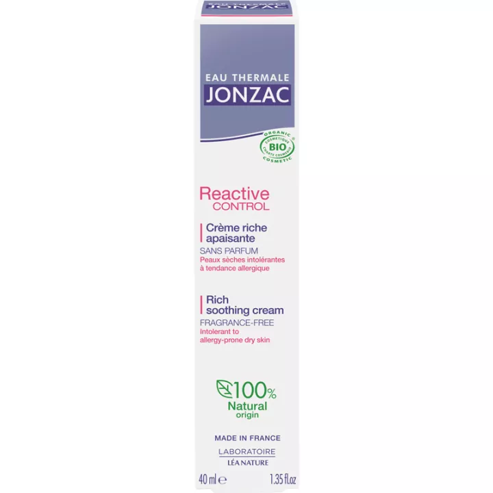 Jonzac Réactive Control Crème Riche Apaisante 40 ml