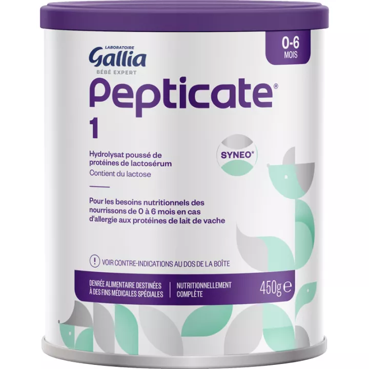 Gallia Pepticate Syneo 0-6 Mois Substitut Lait de Vache 450 g