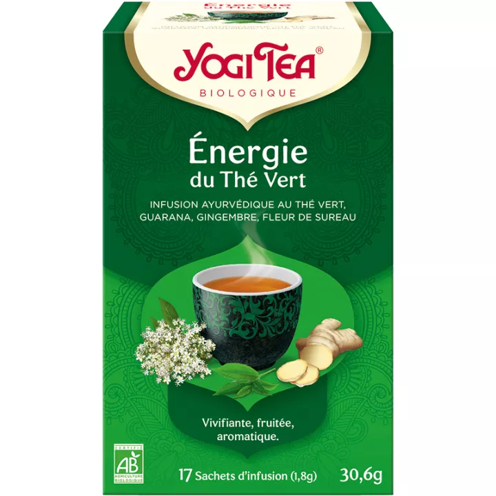 Yogi Tea Thé Énergie Thé Vert Infusion Ayurvédique 17 infusettes