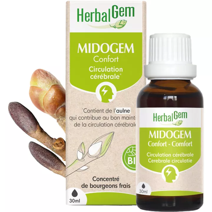 Herbalgem Complexe Midogem Confort GC24 Circulation Cérébrale Organic 30 мл