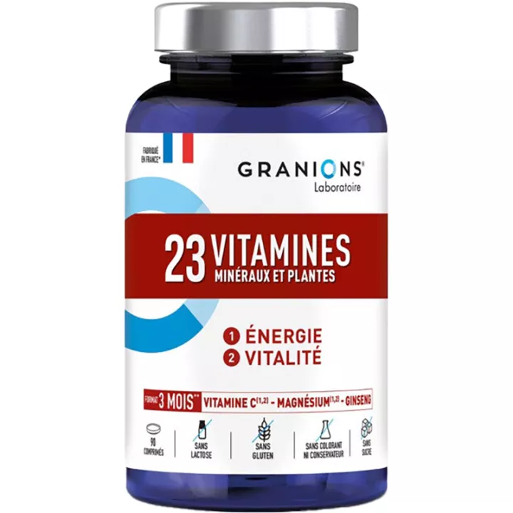 Granions 23 Vitamines Énergie et Vitalité 90 Comprimés