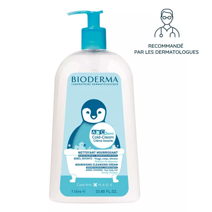ABCDerm Cold Cream Cleansing Cream 1L Bioderma