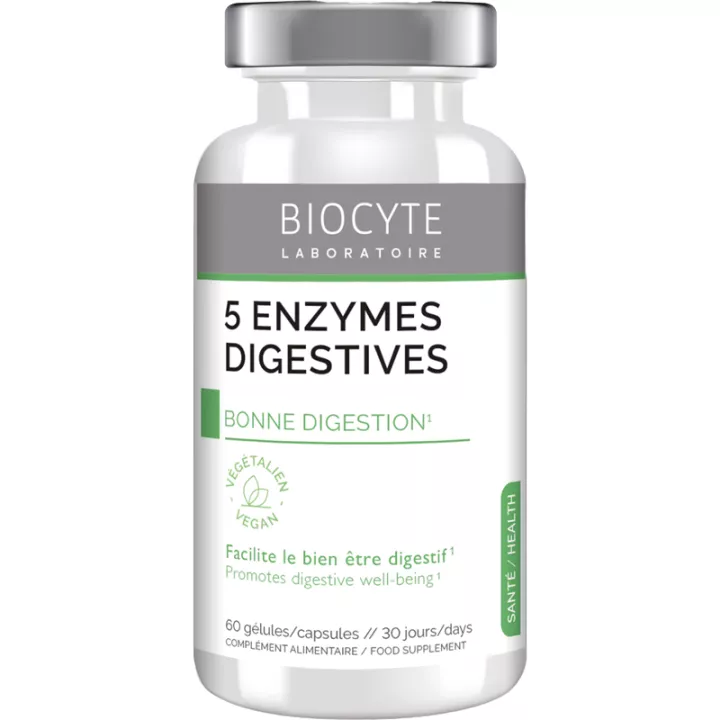 Biocyte Longevity 5 Enzymes Confort digestif 60 gélules