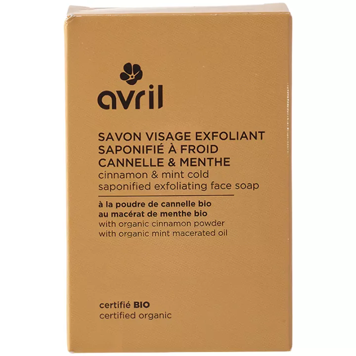 Avril Organic Kaneel & Munt Exfoliërende Gezichtszeep