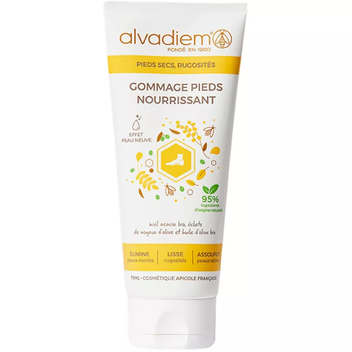 Alvadiem Gommage Pieds Nourrissant au Miel d'Acacia Bio 75 ml