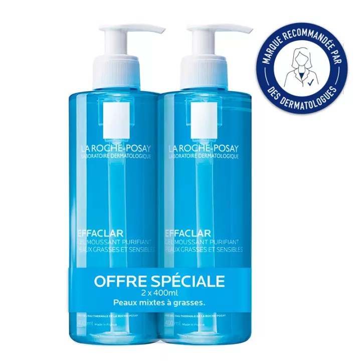 Effaclar Gel Schiumogeno Purificante Set di 2 x 400 ml 