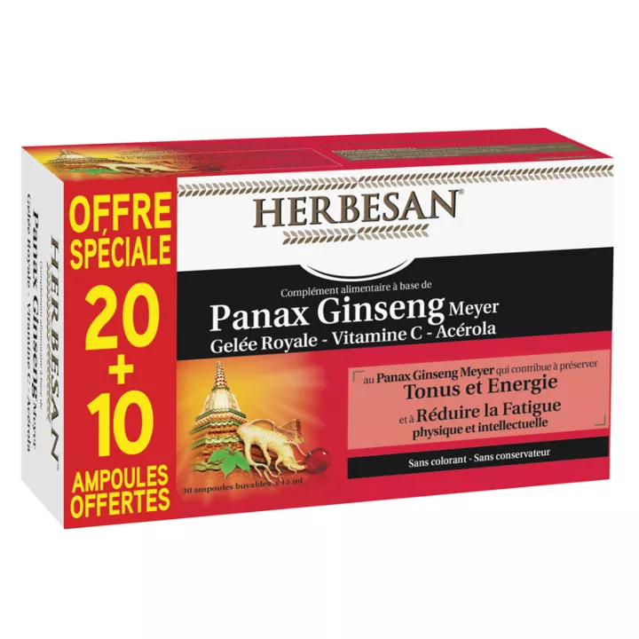 Herbesan Ginseng Geleia Real 30 Frascos