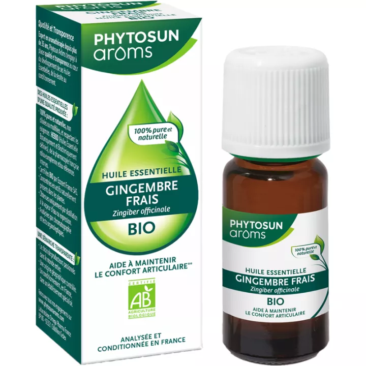 Phytosun Aroms Óleo Essencial de Gengibre Fresco Biológico