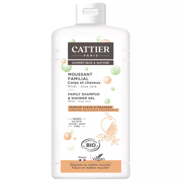 Cattier Moussant Familial Sans Sulfate Fleur d'Oranger