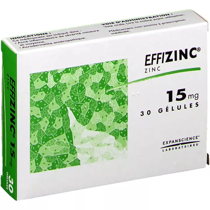 Effizinc 15 mg cápsulas tratamiento del acné