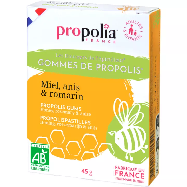 Propolia Organic Propolis Gums Honey, Rosemary & Aniseed