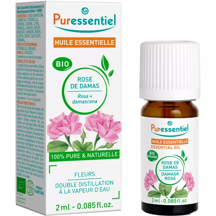 Puressentiel Organic Essential Oil Damask Rose 2 ml