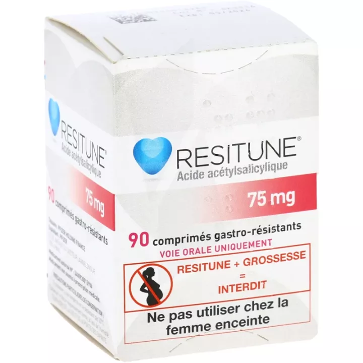 Resitune - Aspirine 75 mg of 100mg maagsapresistente tabletten