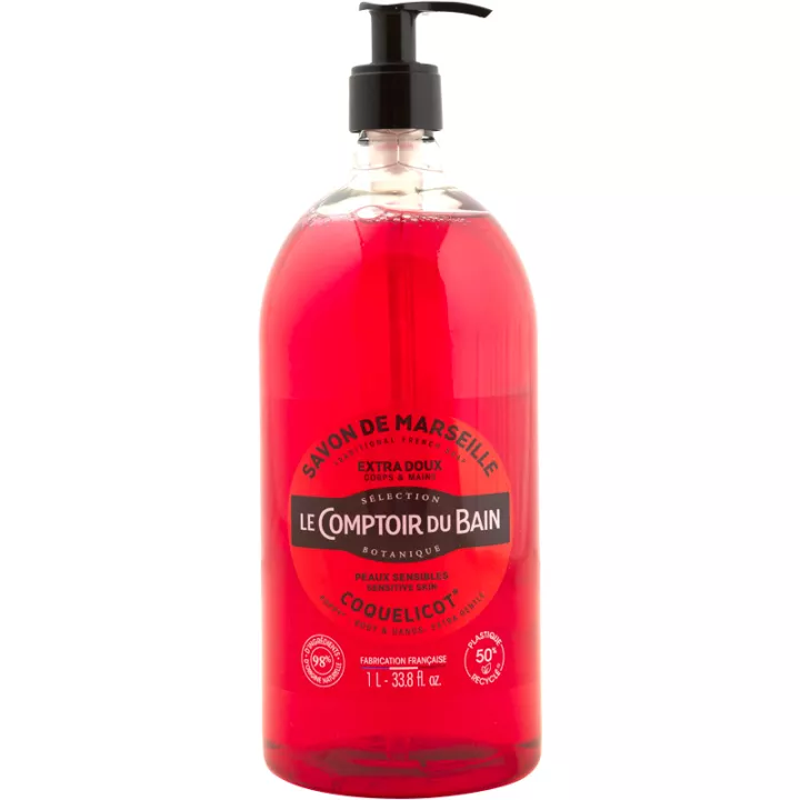 Le Comptoir du Bain Savon de Marseille Extra-Doux Coquelicot