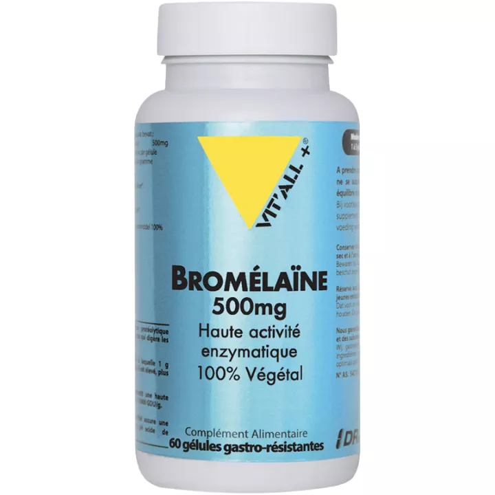 Vitall+ Bromelaïne 500mg Enrobage GastroRésistant 60 DRcaps