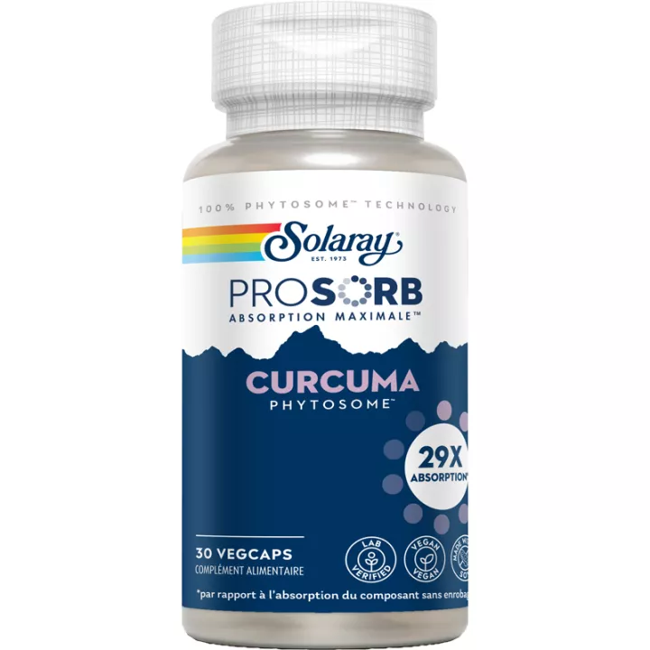 Solaray Prosorb Turmeric 500 mg 30 cápsulas vegetais