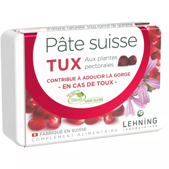 Lehning Pâte Suisse Tux pour la Toux 40 gommes