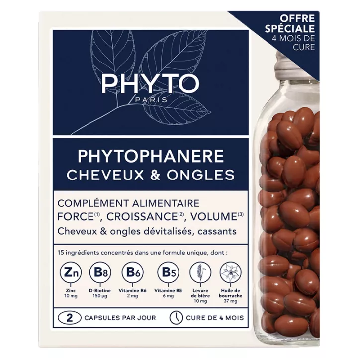 Phyto Phytophanère Force Croissance Volume Dúo 120 Cápsulas