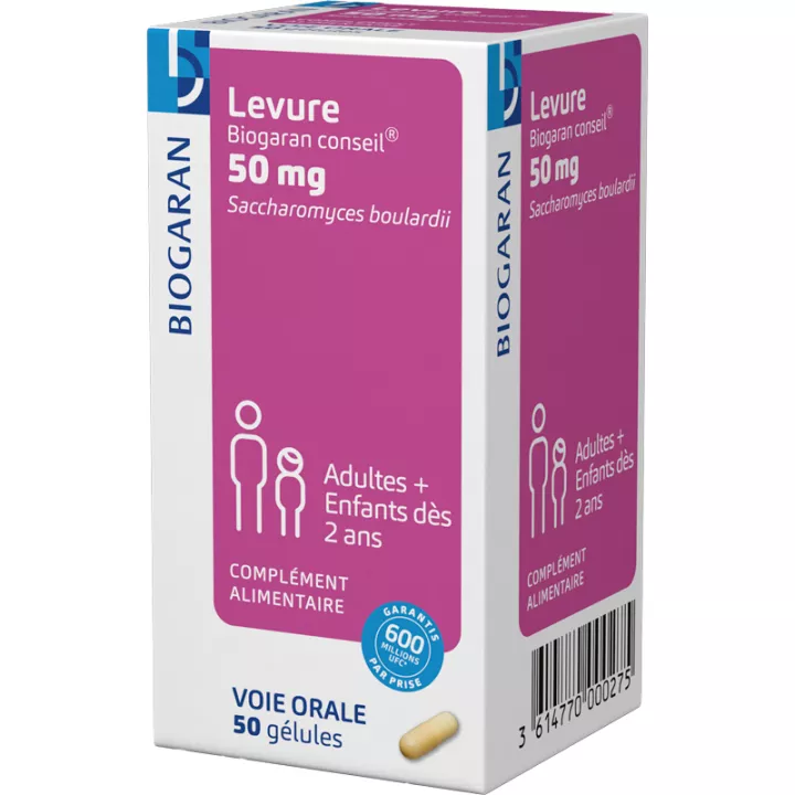 Biogaran Conseil Levedura Saccharomyces Boulardii 50 mg 40 cápsulas