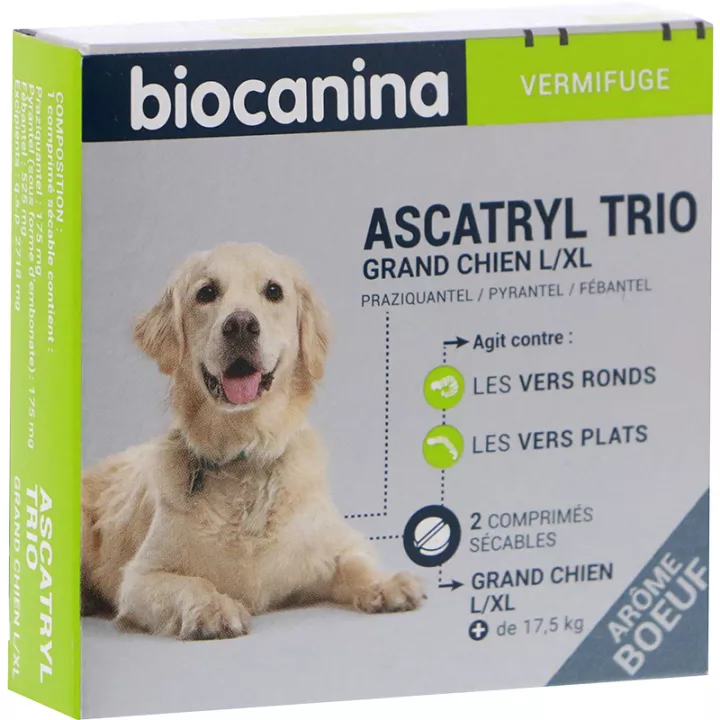 Biocanina Ascatryl Trio Großer Hund 2 Tabletten