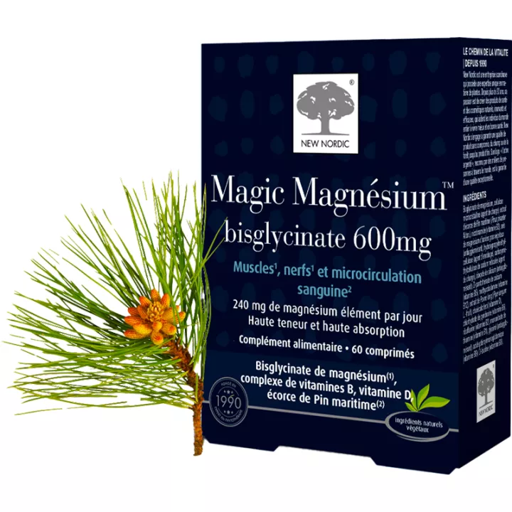 New Nordic Magic Magnesium Bisglycinate 600 mg 60 tablets