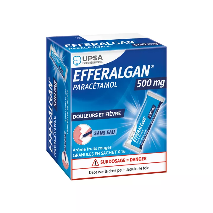 Efferalgan Paracetamolo 500 mg Granuli Lampone 16 bustine