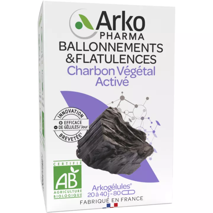 Arkogélules Charbon Végetal Activé Bio Ballonements & Flatulences