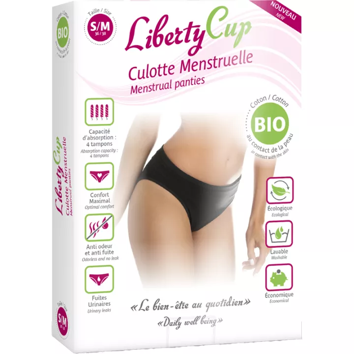 Liberty Cup Cuecas menstruais laváveis orgânicas