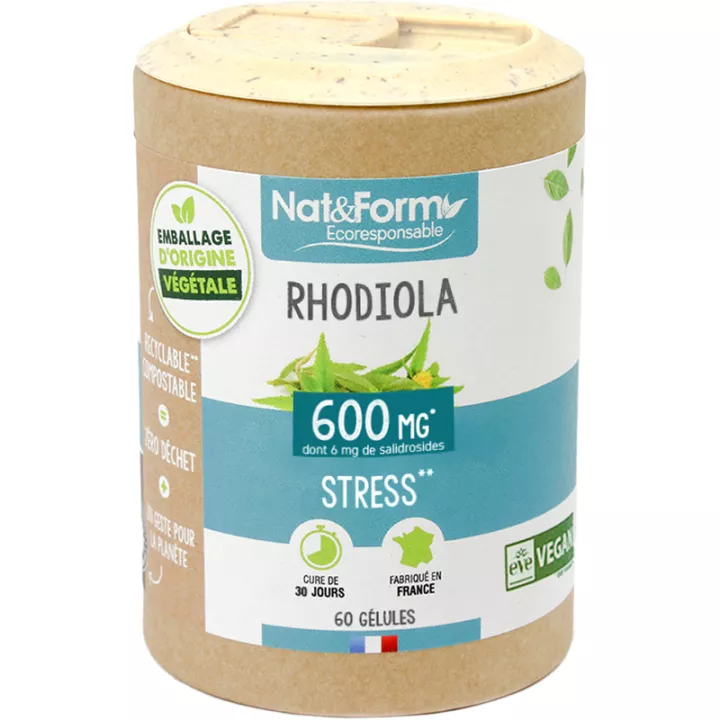 Nat & Form Extrato de Rhodiola 60 cápsulas vegetais biológicas Eco 