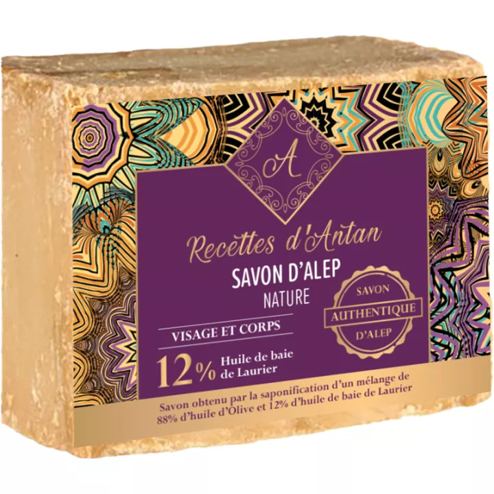 Sicobel Savon d'Alep Nature Recettes d'Antan 12% 200g