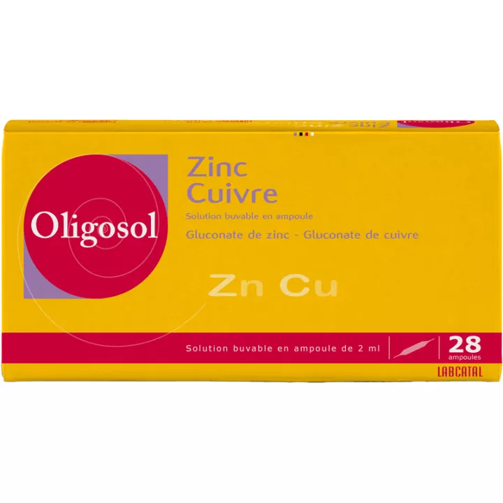 Oligosol Zink Koper Zn Cu Labcatal 28 flesjes