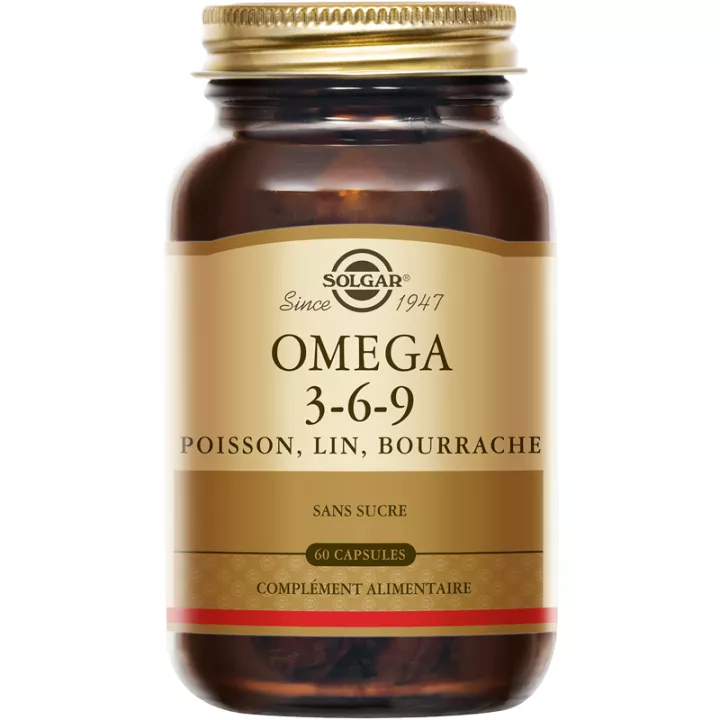 Solgar Omega 3-6-9 Fisch, Lein, Borretsch 60 Kapseln