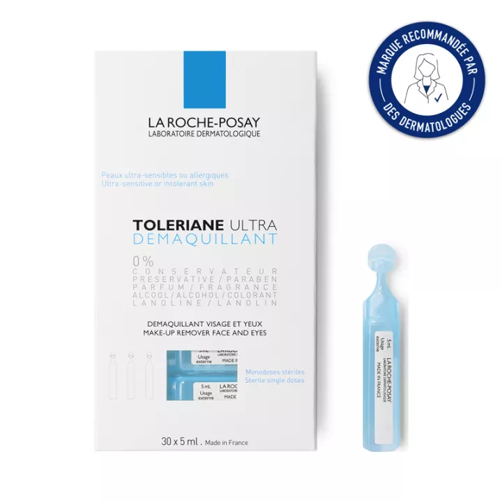 La Roche-Posay Toleriane monodoses démaquillant visage et yeux