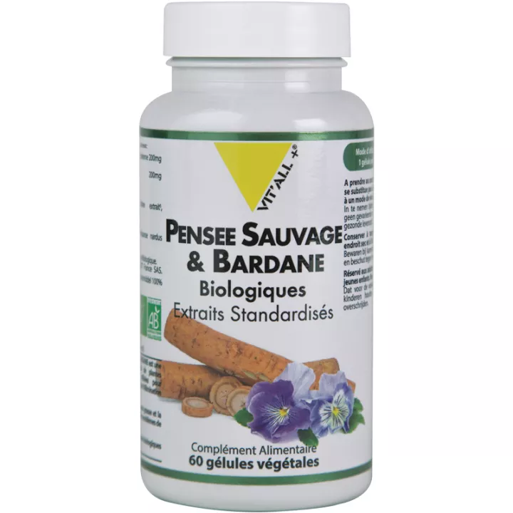 Vitall+ Pensée Sauvage & Bardane Bio 60 gélules végétales