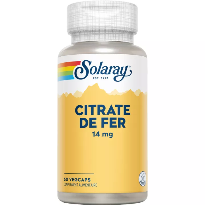 Solaray Iron Citrate 14 mg 60 capsules