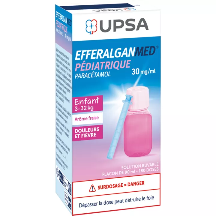 EfferalganMed Pediatrics 30 mg/ml Children 3 to 32 kg 90 ml