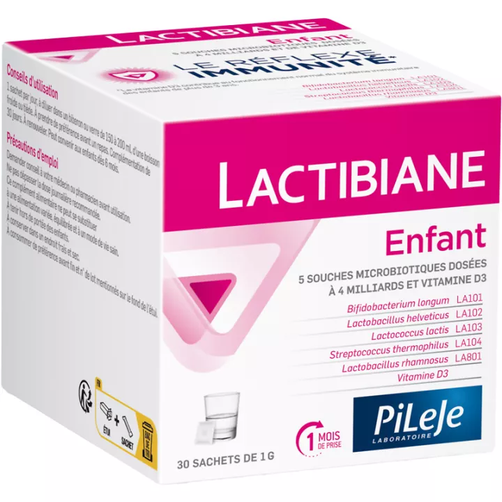 Lactibiane Niño Pileje Fermentos lácticos en bolsitas