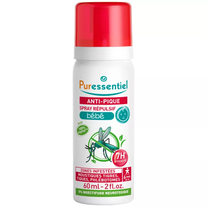 Puressentiel Anti-Pique Spray Répulsif Bébé 60 ml