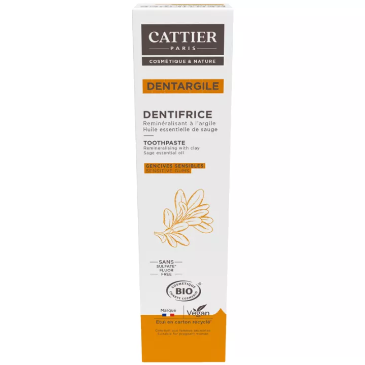 Cattier Dentargile Sauge Dentifricio biologico per gengive sensibili 75 ml*