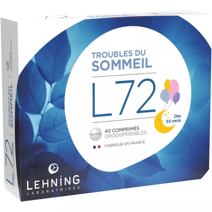 L72 Troubles du Sommeil Enfant 40 compresse omeopatiche