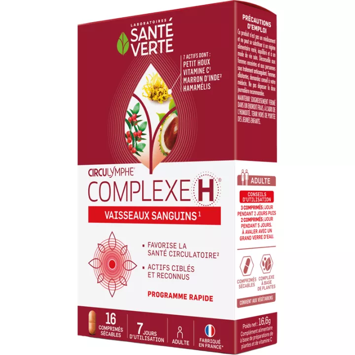 Circulymphe Complex H Green Health Hemorrhoid 16 tabletten