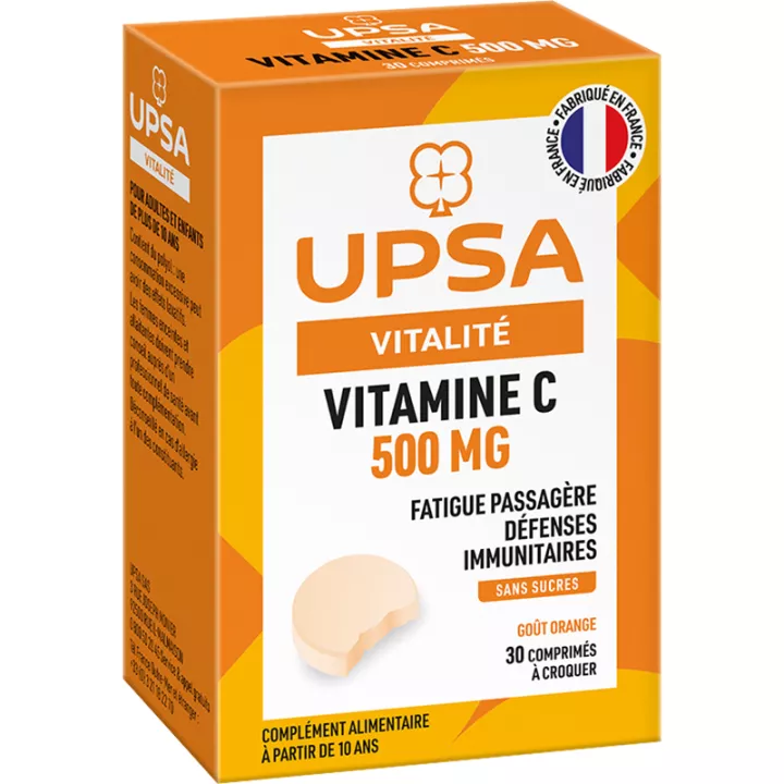 Vitamine C 500MG UPSA 30 comprimés à croquer