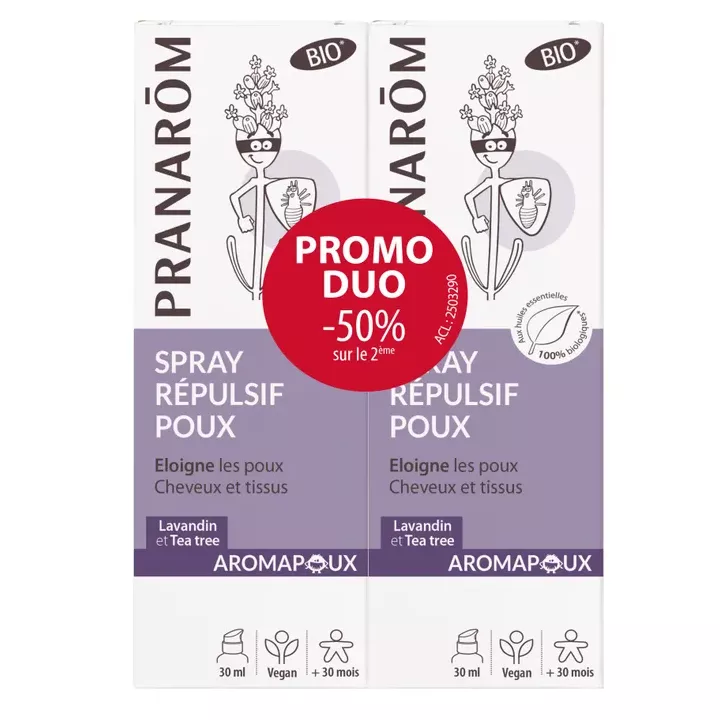 AromaPoux Spray anti-luizen Bio 30 ml Pranarom