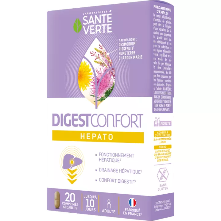 Santé Verte Digestconfort Hepato 20 Tabletten