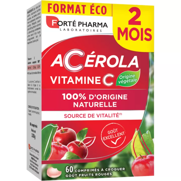 Forté Pharma Acérola Vitamine C Énergie 60 comprimés à croquer