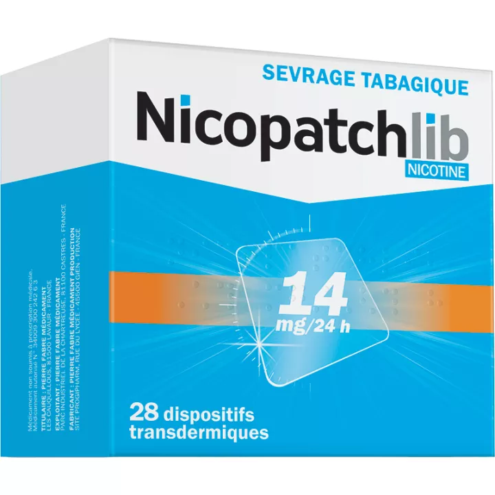 NICOPATCHLIB 14 mg adesivos de NICOTINA 14MG / 24H